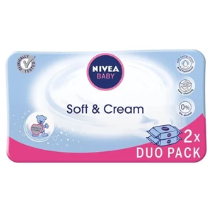 Nivea Baby Soft & Cream chusteczki oczyszczające duopack 2x63szt.
