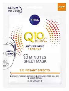 Nivea Q10 Plus C 10-minutowa maska w płachcie 1szt