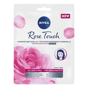 Nivea Rose Touch intensywnie nawilżająca maska z organiczną wodą różaną i kwasem hialuronowym