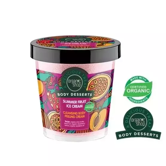 Organic Shop Body Desserts Oczyszczający krem-peeling do ciała Summer Fruit Ice Cream BD23