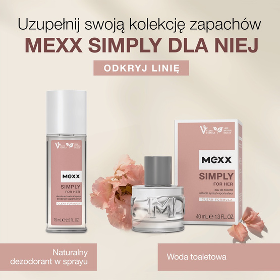 Mexx Simply For Her dezodorant w naturalnym sprayu 75ml