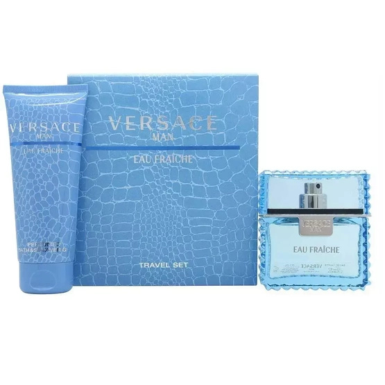 Versace Man Eau Fraiche zestaw woda toaletowa spray 50ml + żel pod prysznic 100ml