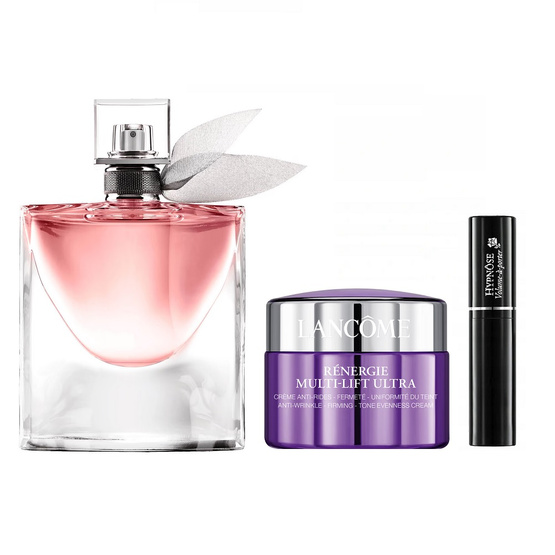 Lancome La Vie Est Belle zestaw woda perfumowana spray 50ml + Renergie Multi-Lift Ultra 15ml + Hypnose Volume-A-Porter Mascara 2ml