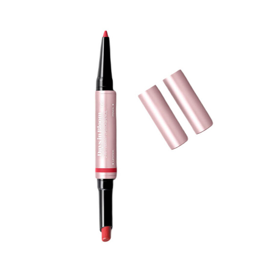 KIKO Milano Days In Bloom 2-In-1 Vibrant Lipstick&Pencil pomadka i konturówka do ust o intensywnym satynowym wykończeniu 05 Red Lovers 1g