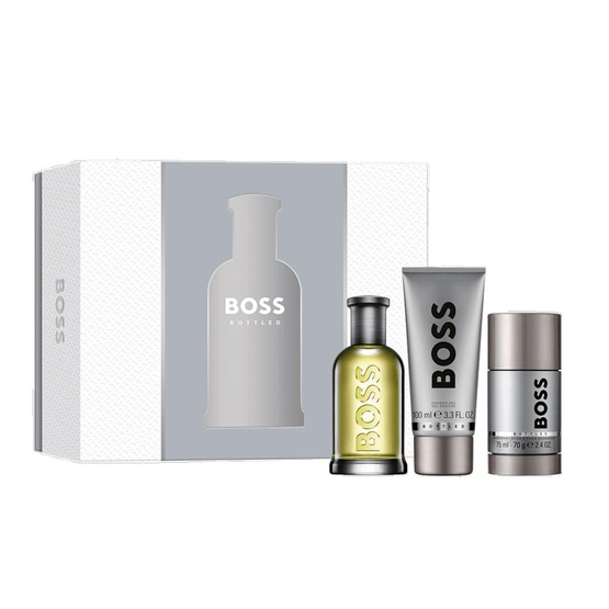 Hugo Boss Bottled zestaw woda toaletowa spray 100ml + żel pod prysznic 100ml + dezodorant sztyft 75ml