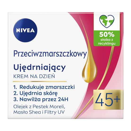 Nivea Przeciwzmarszczkowy + Ujędrniający krem na dzień 45+ 50ml