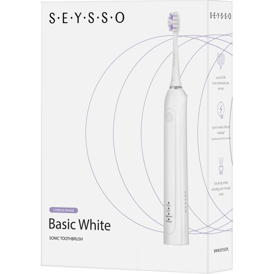 SEYSSO Basic White Szczoteczka soniczna z 3 programami pracy