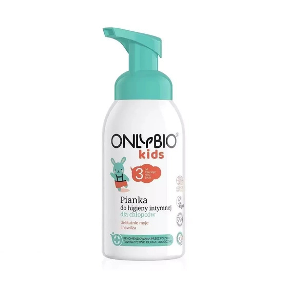 OnlyBio Kids pianka do higieny intymnej dla chłopców od 3. roku życia 300ml