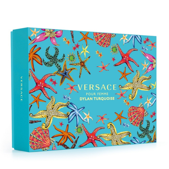 Versace Dylan Turquoise Pour Femme zestaw woda toaletowa spray 50ml + żel pod prysznic 50ml + żel do ciała 50ml