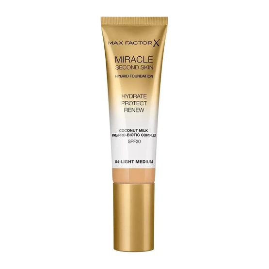 Max Factor Podkład nawilżający z filtrem Miracle Second Skin 04 Light-Medium