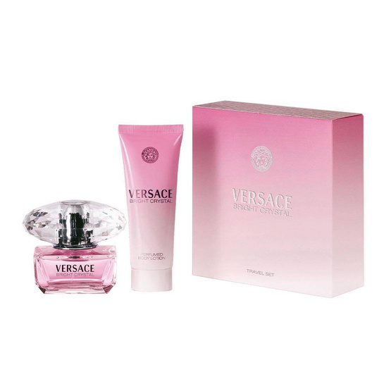 Versace Bright Crystal zestaw woda toaletowa spray 50ml + balsam do ciała 100ml