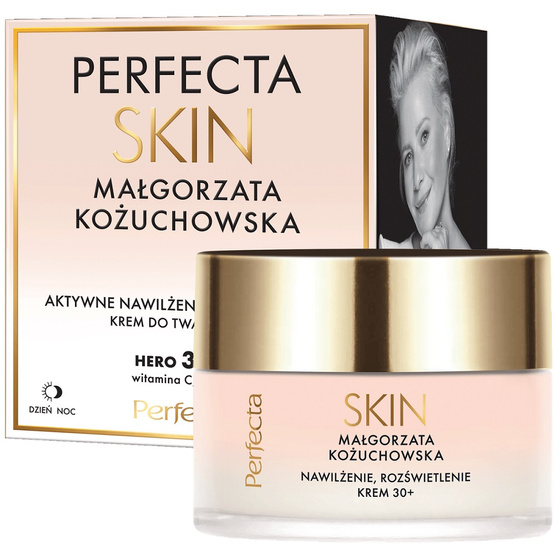 Perfecta Skin Małgorzata Kożuchowska nawilżająco-rozświetlający krem na dzień i na noc 30+ 50ml