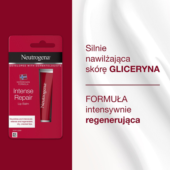 Neutrogena Intense Repair intensywnie regenerujący balsam do ust 15ml