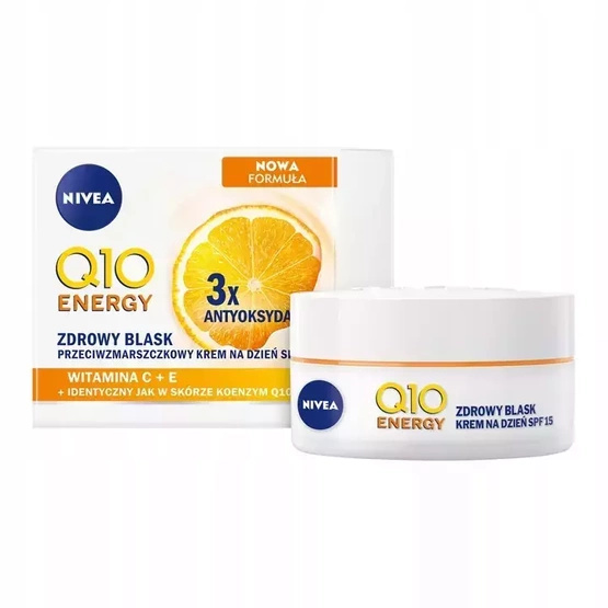 Nivea Q10 Plus C Odmłodzona + Pełna Energii Cera przeciwzmarszczkowy krem na dzień SPF15 50ml