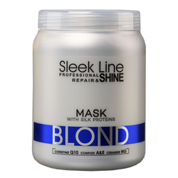 Stapiz Sleek Line Blond Mask maska z jedwabiem do włosów blond zapewniająca platynowy odcień 1000ml