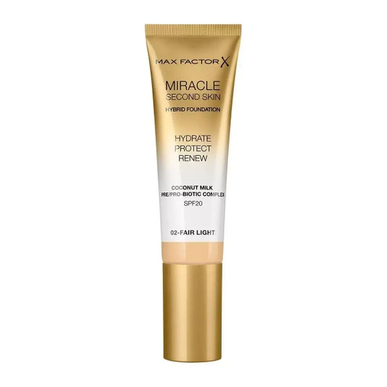 Max Factor Podkład nawilżający z filtrem Miracle Second Skin 02 Fair Light