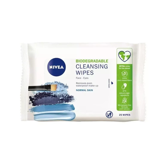 Nivea Biodegradable Cleansing Wipes biodegradowalne 3w1 odświeżające chusteczki do demakijażu 25szt.