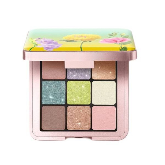 KIKO Milano Days In Bloom Multi-Faceted Eyeshadow Palette paleta cieni do powiek o różnych wykończeniach 02 Green Serenade 14g