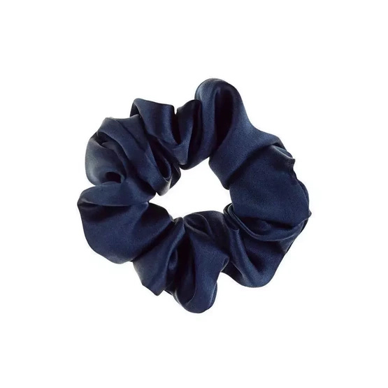 Almania gumka do włosów Scrunchie jedwabna – granatowa