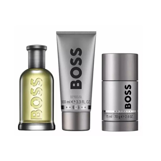 Hugo Boss Bottled zestaw woda toaletowa spray 100ml + żel pod prysznic 100ml + dezodorant sztyft 75ml