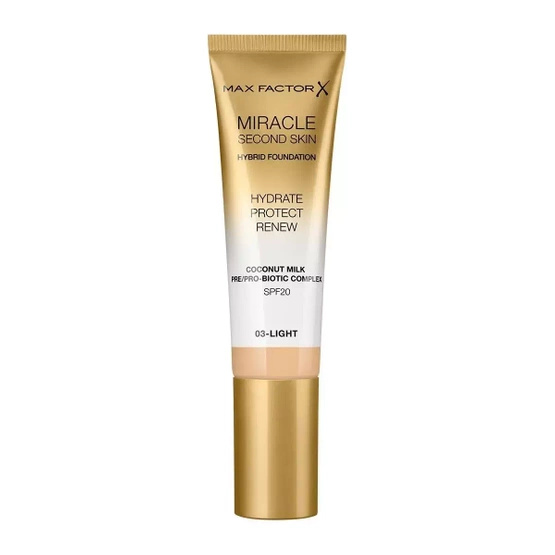 Max Factor Podkład nawilżający z filtrem Miracle Second Skin 03 Light