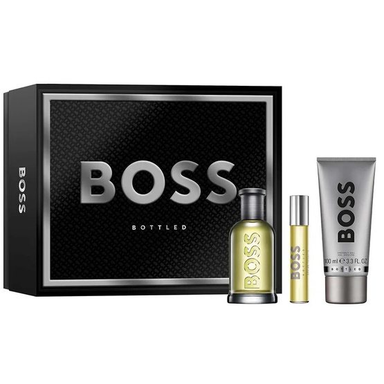 Hugo Boss Bottled zestaw woda toaletowa spray 100ml + woda toaletowa spray 10ml + żel pod prysznic 100ml