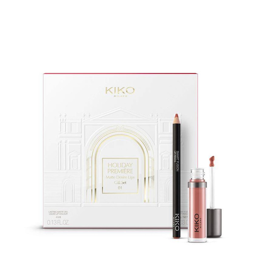 KIKO Milano Holiday Première Matte Desire Lips Gift Set zestaw do makijażu ust 02 Acclaimed Rose