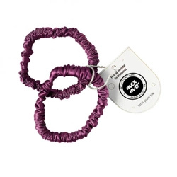 Mexmo Scrunchie Small Plum - Zestaw dwóch gumek jedwabnych