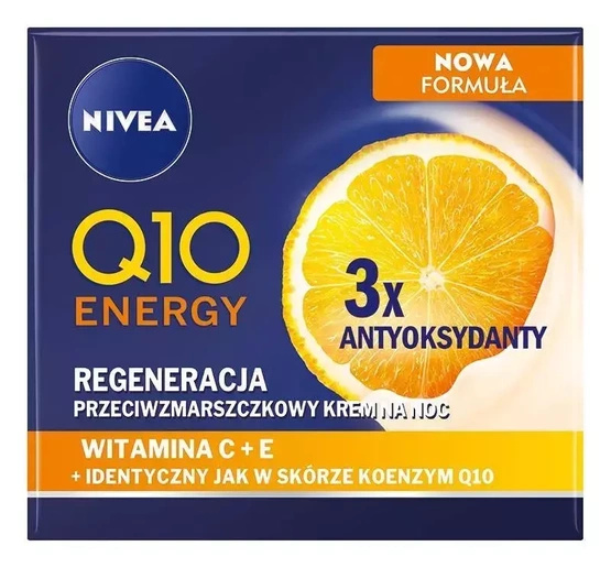 Nivea Q10 Energy Regeneracja przeciwzmarszczkowy krem na noc 50ml