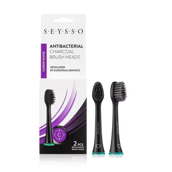 SEYSSO  Carbon Antibacterial SE0102 2 szt. Końcówki do szczoteczki sonicznej