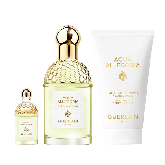 Guerlain Aqua Allegoria Nerolia Vetiver zestaw woda toaletowa spray 75ml + balsam do ciała 75ml + miniatura wody toaletowej 7.5ml