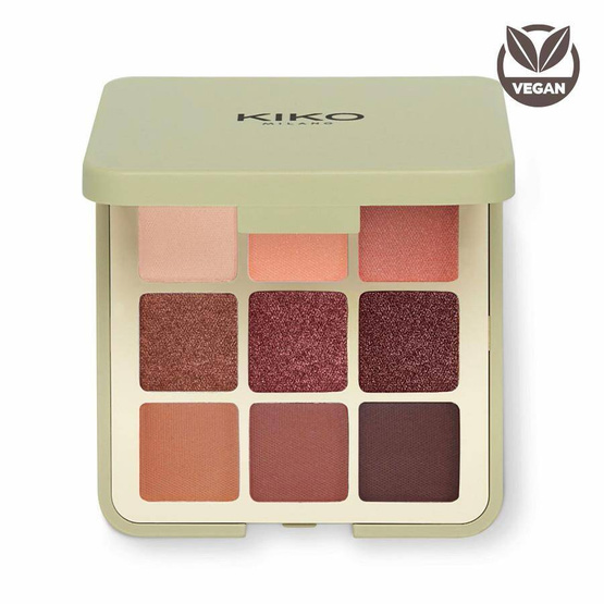 KIKO Milano Green Me Eyeshadow Palette paleta 9 cieni do powiek 102 Feisty Saffron 9g