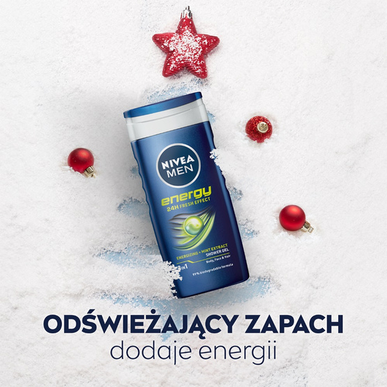 Nivea Men Deep Energy zestaw żel pod prysznic 3w1 250ml + antyperspirant spray 150ml