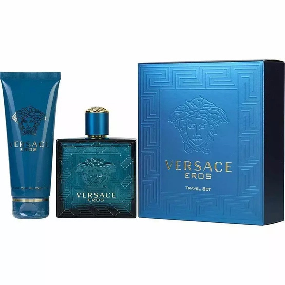 Versace Eros zestaw woda toaletowa spray 100ml + żel pod prysznic 100ml