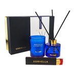 Sorvella Perfume Blue Angel zestaw dyfuzor zapachowy 120ml + świeca zapachowa 170g + zapałki