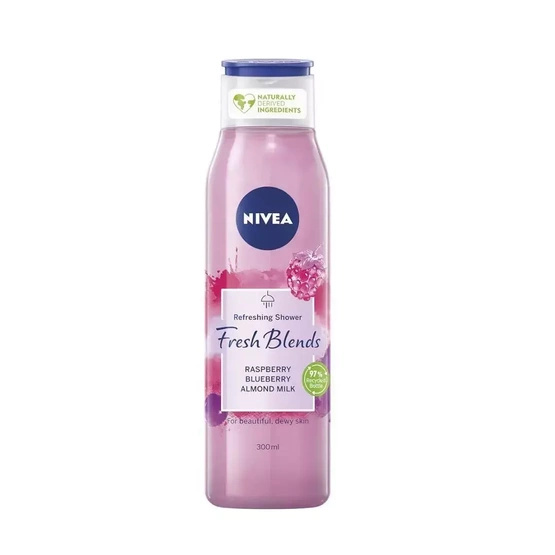 Nivea Fresh Blends Refreshing Shower żel pod prysznic odświeżający Raspberry & Blueberry & Almond Milk 300ml