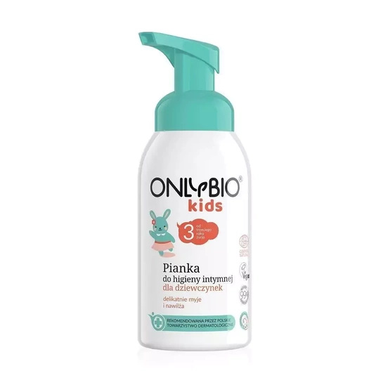 OnlyBio Kids pianka do higieny intymnej dla dziewczynek od 3. roku życia 300ml