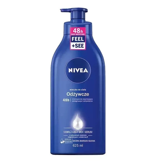 Nivea Nawilżająca Moc Serum odżywcze mleczko do ciała z pompką 625ml