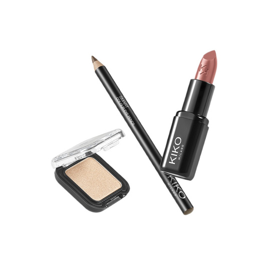 KIKO Milano All You Need Make Up Set zestaw do makijażu zawierający pomadkę cień do powiek i kredkę do oczu 01 Every Day Look