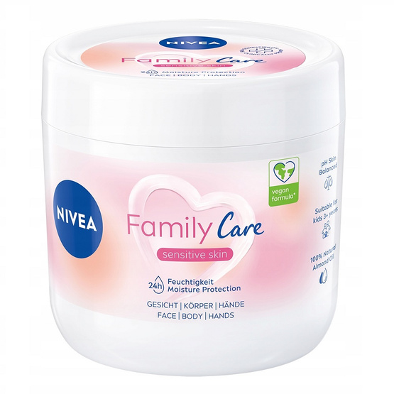 Nivea Family Care lekki krem nawilżający do twarzy ciała i dłoni 450ml