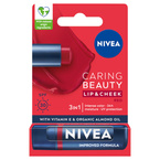 Nivea Caring Beauty pielęgnująca pomadka do ust 3w1 Red 4.8g