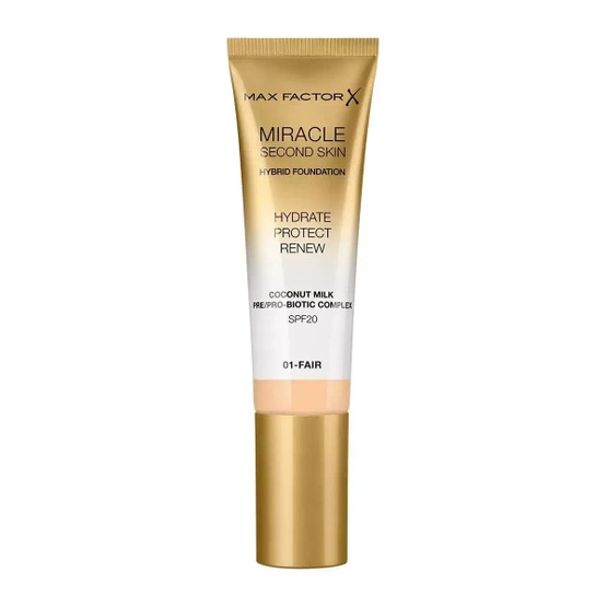 Max Factor Podkład nawilżający z filtrem Miracle Second Skin 01 Fair