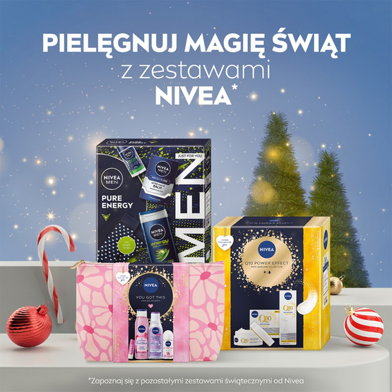 Nivea Beautiful Time zestaw kojący płyn micelarny 200ml + krem na dzień 55+ 50ml + krem na noc 55+ 50ml