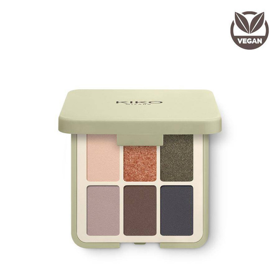 KIKO Milano Green Me Eyeshadow Palette - Edition 2020 paleta 6 cieni o różnych wykończeniach 103 Sophisticated Allure 4.2g