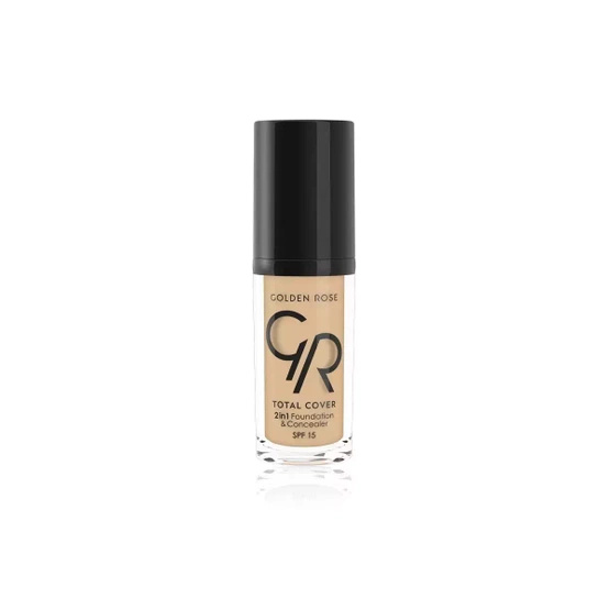 Golden Rose Total Cover 2 in 1 Foundation & Concealer - Kryjący podkład i korektor 2 w 1 - 02