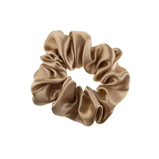 Almania gumka do włosów Scrunchie jedwabna – złota