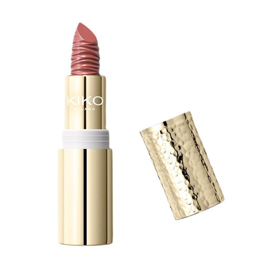 KIKO Milano Gold Reflections Gleam & Care Lipstick SPF30 kremowa odżywcza pomadka do ust 02 Glamorous Rose 3.5g