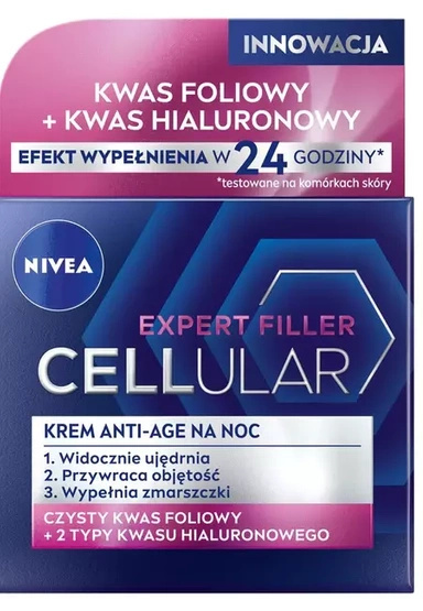 Nivea Hyaluron Cellular Filler + Widoczne Ujędrnienie przeciwzmarszczkowy krem na noc 50ml