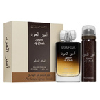 Lattafa Ameer Al Oudh zestaw woda perfumowana spray 100ml + dezodorant spray 50ml