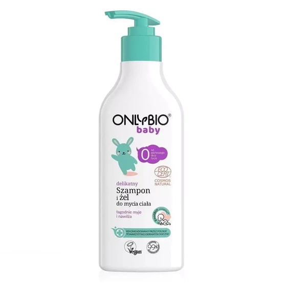 OnlyBio Baby delikatny szampon i żel do mycia ciała od 1. dnia życia 300ml